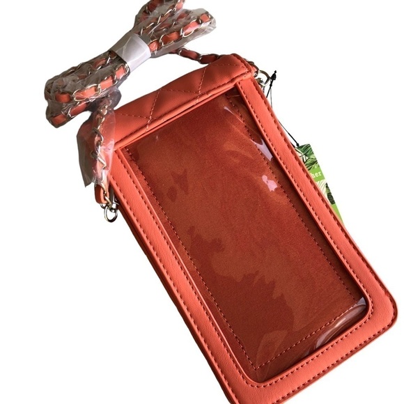 Badgley Mischka Phone Case Crossbody Diamond Pattern Quilting And Studs - Picture 2 of 12